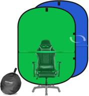 neewer 2-in-1 webcam background: chair-based work from home video conferencing, 5x7ft dual-sided chroma key green screen blue screen: ideal for video chats, zoom calls, game live streaming, and photography logo