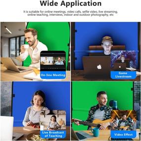 img 1 attached to Neewer 2-in-1 Webcam Background: Chair-based Work from Home Video Conferencing, 5x7ft Dual-Sided Chroma key Green Screen Blue Screen: Ideal for Video Chats, Zoom Calls, Game Live Streaming, and Photography