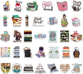 img 2 attached to 📚 102PCS Motivational Quote Reading Stickers - Vinyl Waterproof Graffiti for Students, Teachers, and Book Lovers - Laptop, Water Bottle, Skateboard, Guitar, Suitcase, Pencil Case - Positive Theme Decals - Ideal Gifts for Teens