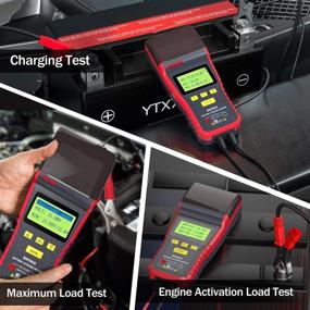 img 1 attached to 🔋 ANCEL BST500 12V/24V Automotive Battery Load Tester, Car Cranking and Charging System Analyzer Scan Tool with Printer for Heavy Duty Trucks, Cars, Motorcycles, and More (Black/Red)