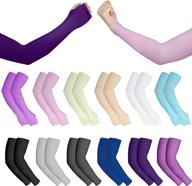 stay cool and protected: 12 pairs of compression uv protection arm sleeves for summer sports and outdoor activities логотип