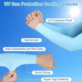 img 1 attached to Stay Cool and Protected: 12 Pairs of Compression UV Protection Arm Sleeves for Summer Sports and Outdoor Activities