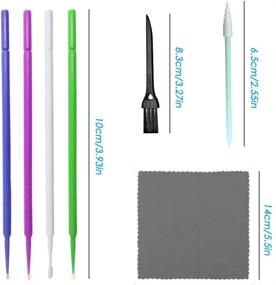 img 2 attached to 🧹 Complete 53-Piece Cleaning Kit: Sonku Bendable Mini Soft Brushes, Long Spiral Pointed Cleaning Sticks, Anti Static Cleaning Brushes, Cleaning Cloth - Ideal for Tablet, Camera, Laptop, Computer Cleaning