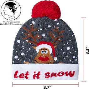 img 1 attached to 🎅 Boys' Accessories – Goodstoworld Christmas Reindeer Hats & Caps with Flashing Colorful Design