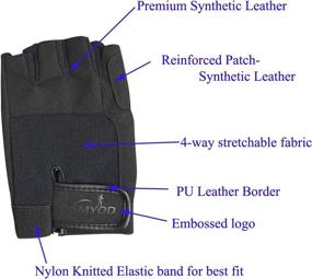 img 1 attached to Optimized Fingerless Bike Gloves: Half Finger Cycling Gloves for Men and Women with Shock-Absorbing Technology and Anti-Slip Palm Patch