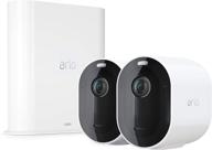 📷 arlo pro 3 spotlight camera - advanced 2 camera security system - wire-free, crisp 2k video & hdr, color night vision, alexa compatible, 2 way audio, wide 160° view, white - vms4240p logo