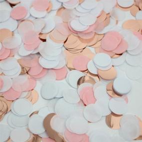 img 2 attached to 💖 Rose Gold Pink Confetti Table Scatter: Ideal for Weddings, Bridal Showers, Birthdays - Pack of 3 oz