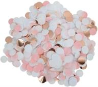 💖 rose gold pink confetti table scatter: ideal for weddings, bridal showers, birthdays - pack of 3 oz logo