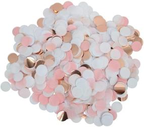 img 4 attached to 💖 Rose Gold Pink Confetti Table Scatter: Ideal for Weddings, Bridal Showers, Birthdays - Pack of 3 oz