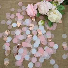 img 3 attached to 💖 Rose Gold Pink Confetti Table Scatter: Ideal for Weddings, Bridal Showers, Birthdays - Pack of 3 oz