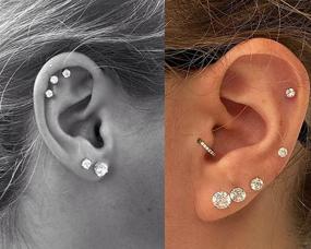 img 1 attached to 👂 Stylish MODRSA Cartilage Earrings Hoop: Trendy Tragus & Helix Piercing Jewelry for a Chic Look!