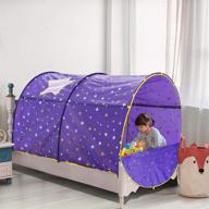 🌟 alvantor starlight bed canopy dream kids play tents playhouse privacy space twin sleeping indoor with glow-in-the-dark stars for boys girls toddlers pop up portable frame curtains purple, patent logo