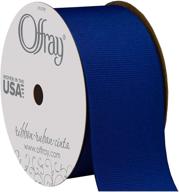 🎀 offray 67284 grosgrain ribbon, 1.5 inch x 12 feet - century blue: wide range of uses logo