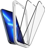 защитное стекло spigen tempered glass для iphone 13 pro max - полноэкранная защита [glas.tr alignmaster] - 2 штуки логотип