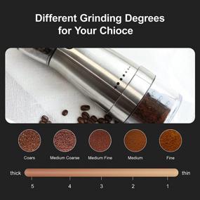 img 3 attached to ☕ Lahuko Electric Burr Coffee Grinder: Adjustable Stainless Steel Rechargeable Bean Grinder with 5 Grind Settings