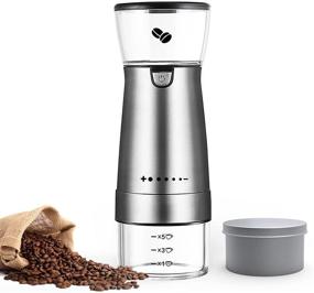 img 4 attached to ☕ Lahuko Electric Burr Coffee Grinder: Adjustable Stainless Steel Rechargeable Bean Grinder with 5 Grind Settings