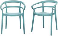 набор столовых стульев amazon basics premium из пластиковой мебели для обеденной комнаты. логотип