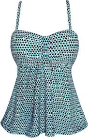 img 4 attached to 👙 Gabrielle Aug Vintage Blue Swimsuit Sky: Stylish Women's Clothing in Swimsuits & Cover Ups