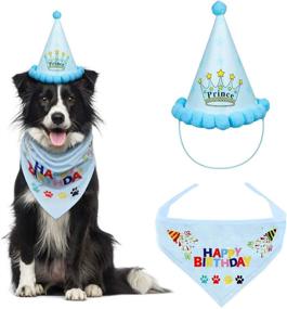 img 2 attached to Reusable Birthday Party Hats for Dogs and Cats - Smileus Pet Birthday Headbands