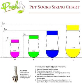 img 1 attached to 🐾 Posch Indoor Traction Socks for Small and Medium Breed Dogs - Anti-Slip Knit Paw Protectors with Traction Soles