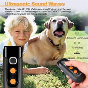 img 2 attached to 🐶 Rechargeable Ultrasonic Dog Barking Deterrent Devices, Safe Bark Control Device with Dog Whistle and Sonic Repellents, Effective Anti Dog Behavior Training Control Devices