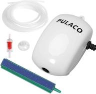 🐠 pulaco ultra quiet mini aquarium fish tank air pump: ideal for 1-20 gallon fish bowls - enhance oxygenation with air tube, bubbler stone & check valve логотип