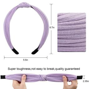 img 3 attached to 💁 10-Pack Knotted Wide Headbands: Stylish, Non-slip Hair Accessories for Women & Girls