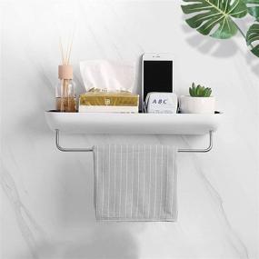 img 3 attached to 🚽 Maximize Bathroom Storage Space with Guanniao Classic Grey Wall Mounted Floating Shelves