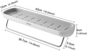 img 2 attached to 🚽 Maximize Bathroom Storage Space with Guanniao Classic Grey Wall Mounted Floating Shelves