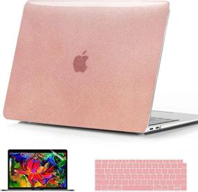 img 4 attached to 💻 B BELK MacBook Air 13 inch Case 2021 2020 2019 2018 Model: M1 A2237 A2179 A1932, Glitter Hard Shell Case with Keyboard Cover & Screen Protector, MacBook Air M1 Case, Rose Quartz