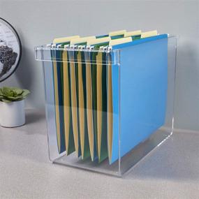 img 2 attached to 🗂️ Clear Plastic Hanging File Organizer with Handles by STORi