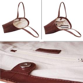 img 1 attached to Кожаные женские сумки со молнией и магнитной застежкой и кошельками