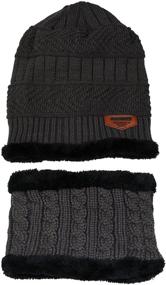 img 2 attached to 🧢 Warm and Trendy: ZZLAY Winter Thick Beanie Slouchy Boys' Accessories for Hats & Caps