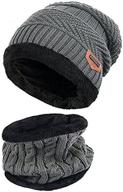 🧢 warm and trendy: zzlay winter thick beanie slouchy boys' accessories for hats & caps logo