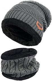 img 4 attached to 🧢 Warm and Trendy: ZZLAY Winter Thick Beanie Slouchy Boys' Accessories for Hats & Caps