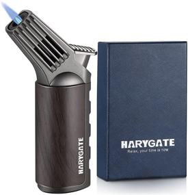 img 4 attached to Refillable Butane Torch Lighter, Windproof Flame Adjustable Blow Torch for Cooking, BBQ, Fireplace, Grill and Baking with Safety Lock (Butane Gas Not Included)