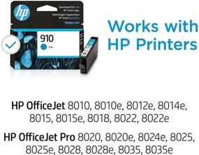 img 3 attached to 🖨️ Original HP 910 Cyan Ink Cartridge for HP OfficeJet 8010, 8020, OfficeJet Pro 8020, 8030 Series - Instant Ink Eligible (3YL58AN)