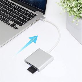img 1 attached to 📚 Enhanced Cateck Aluminum Superspeed USB 3.0 Multi-in-1 3-Slot Card Reader for CF/SD/TF/Micro SD, Compatible with iMac, MacBook Air, MacBook Pro, MacBook, Mac Mini, PCs, and Laptops