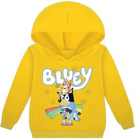 img 3 attached to 👕 OIYSVN Blue Toddler Cartoon Sweatshirt - Boys' Clothing Size 120