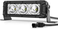 🚗 autofeel led light bar 8 inch with drl - 3100lm spot beam off-road driving fog light for trucks, atvs, and boats logo