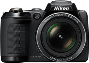 img 2 attached to 📷 High-Quality Nikon Coolpix L310 14.1MP Digital Camera - BLACK with Powerful 21x Optical Zoom