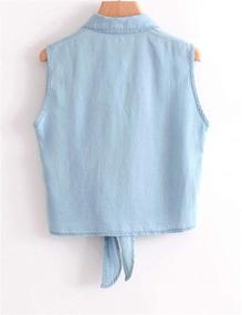 img 3 attached to SeekMe Womens Casual Sleeve 0021 LightBlue M FY Women's Clothing for Coats, Jackets & Vests