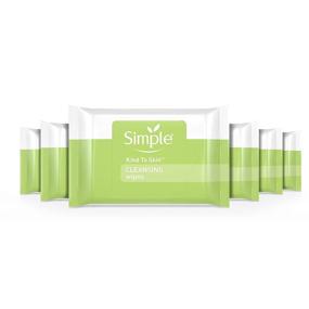 img 4 attached to Simple Cleansing Wipes - Makeup Remover Face Wipes, Gentle on Skin, Removes Waterproof Mascara, Fragrance-Free, Pack of 6 (25 Count Each)