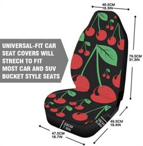 img 1 attached to 2 PCS Front Car Seat Covers, Premium Vehicle Seat Protectors | Universal Fit for Most Cars, Sedans, SUVs, Vans (Cheerry)