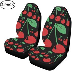 img 3 attached to 2 PCS Front Car Seat Covers, Premium Vehicle Seat Protectors | Universal Fit for Most Cars, Sedans, SUVs, Vans (Cheerry)