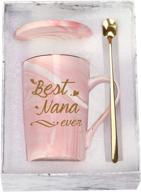 👵 best nana ever mug - best nana coffee mug, nana mug gifts - birthday & mothers day gifts for mom, grandma from grandkids, granddaughter, grandson, grandchildren - 14 ounce pink - comes with gift box logo