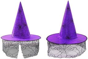 img 1 attached to 🎃 Modern Purple Witch Hat for Girls and Women - Perfect Halloween Decoration!