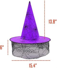 img 2 attached to 🎃 Modern Purple Witch Hat for Girls and Women - Perfect Halloween Decoration!