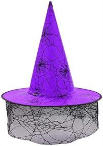 img 3 attached to 🎃 Modern Purple Witch Hat for Girls and Women - Perfect Halloween Decoration!