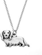 🐶 pammyj dog jewelry - puppy necklace for girls and women, 17.5 inches – ideal for trendy fashion enthusiasts logo